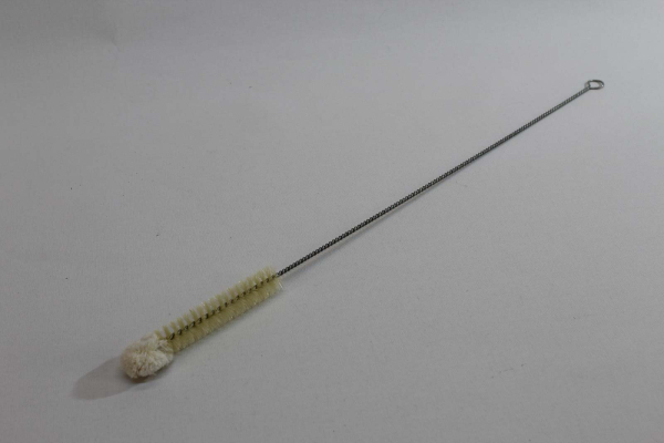 Flaschenbürste lang mit Wollkopf / Naturborste